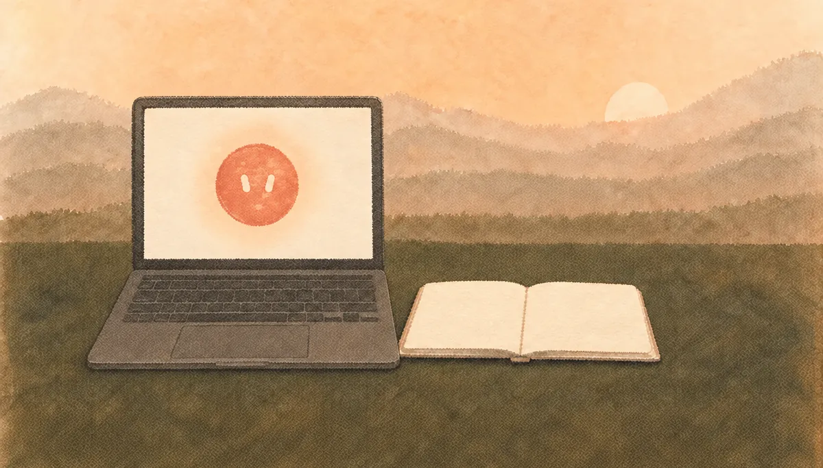 Sophie tutoring setup: a laptop showing Sophie next to the student's open notebook